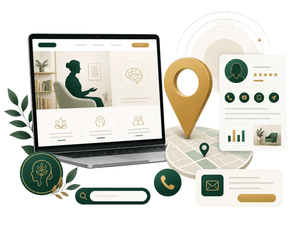 SEO lokalne dla psychologa i gabinetu psychologicznego – strona internetowa, mapa i lokalna widoczność.
SEO lokalne dla psychologa i gabinetu psychologicznego